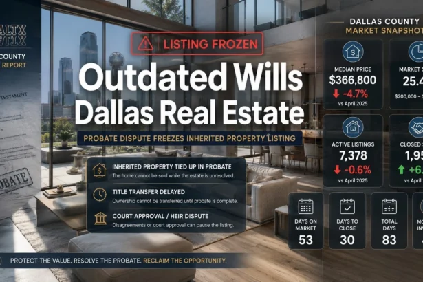 Probate dispute freezing an inherited property listing