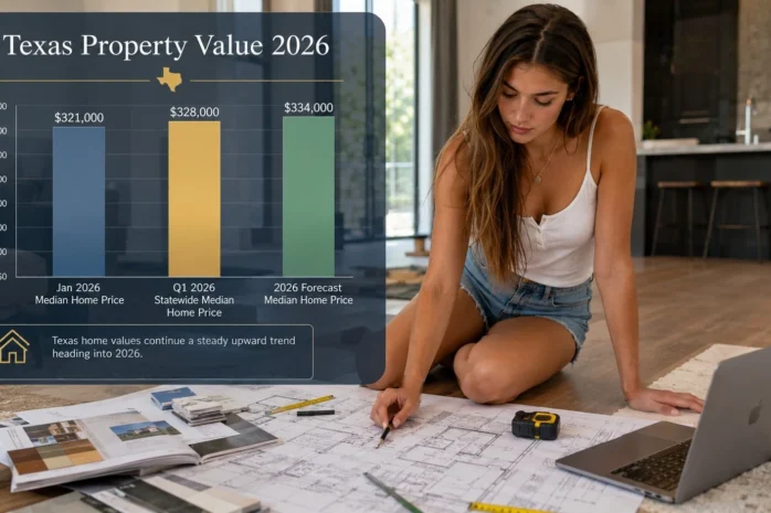 Home renovation plans with calculator and property value chart