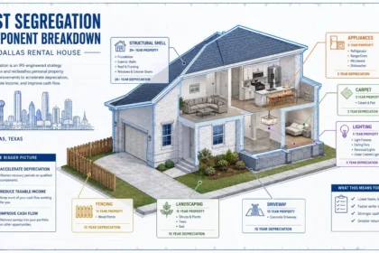 Cost segregation component breakdown for a Dallas rental property