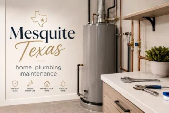 Mesquite home plumbing maintenance with shut-off valves and water heater