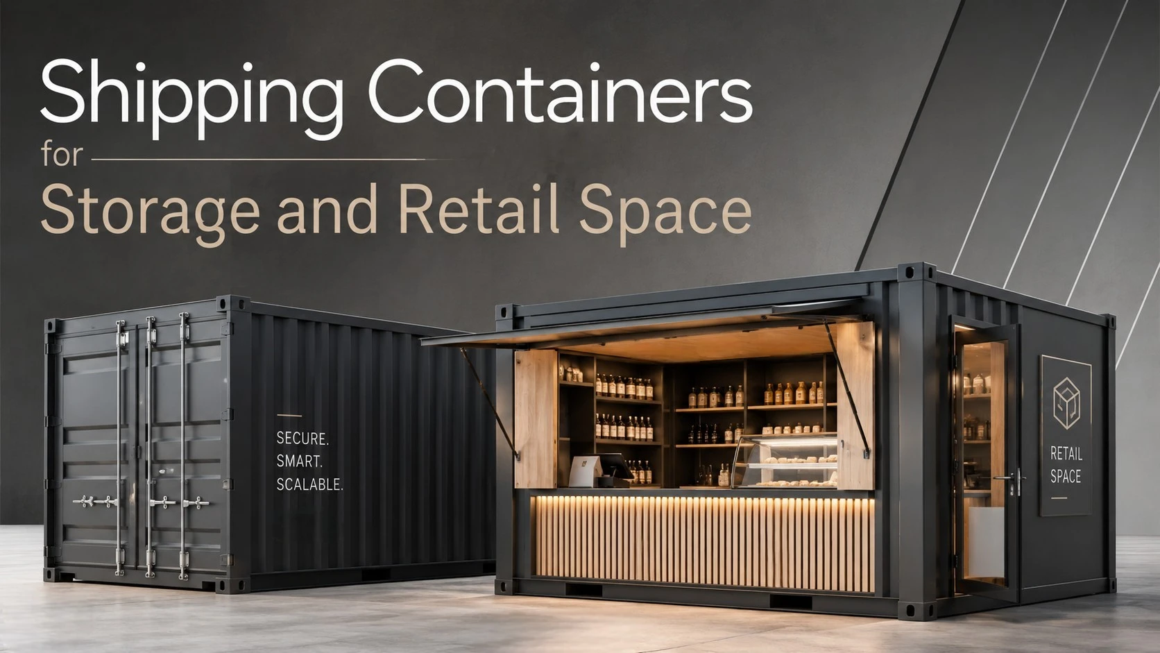 Shipping container retail storefront and storage unit for a small business