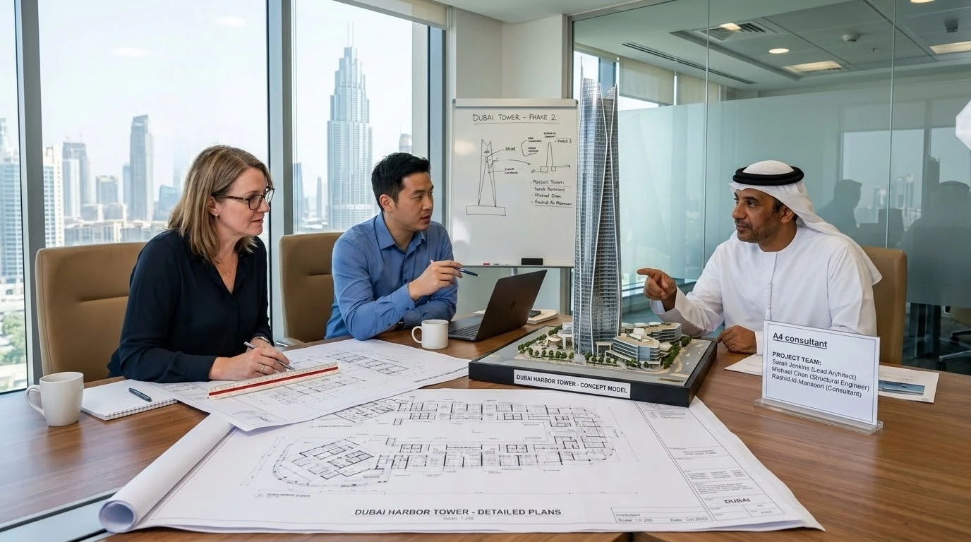 Dubai development design and construction partner verification