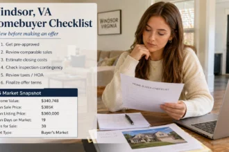 Windsor Virginia homebuyer reviewing a checklist before making an offer
