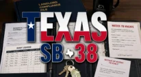 Texas landlord compliance file with rent ledger and eviction timeline