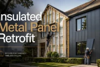 Older Dallas home retrofitted with insulated metal panels