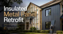 Older Dallas home retrofitted with insulated metal panels