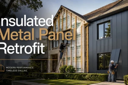 Older Dallas home retrofitted with insulated metal panels