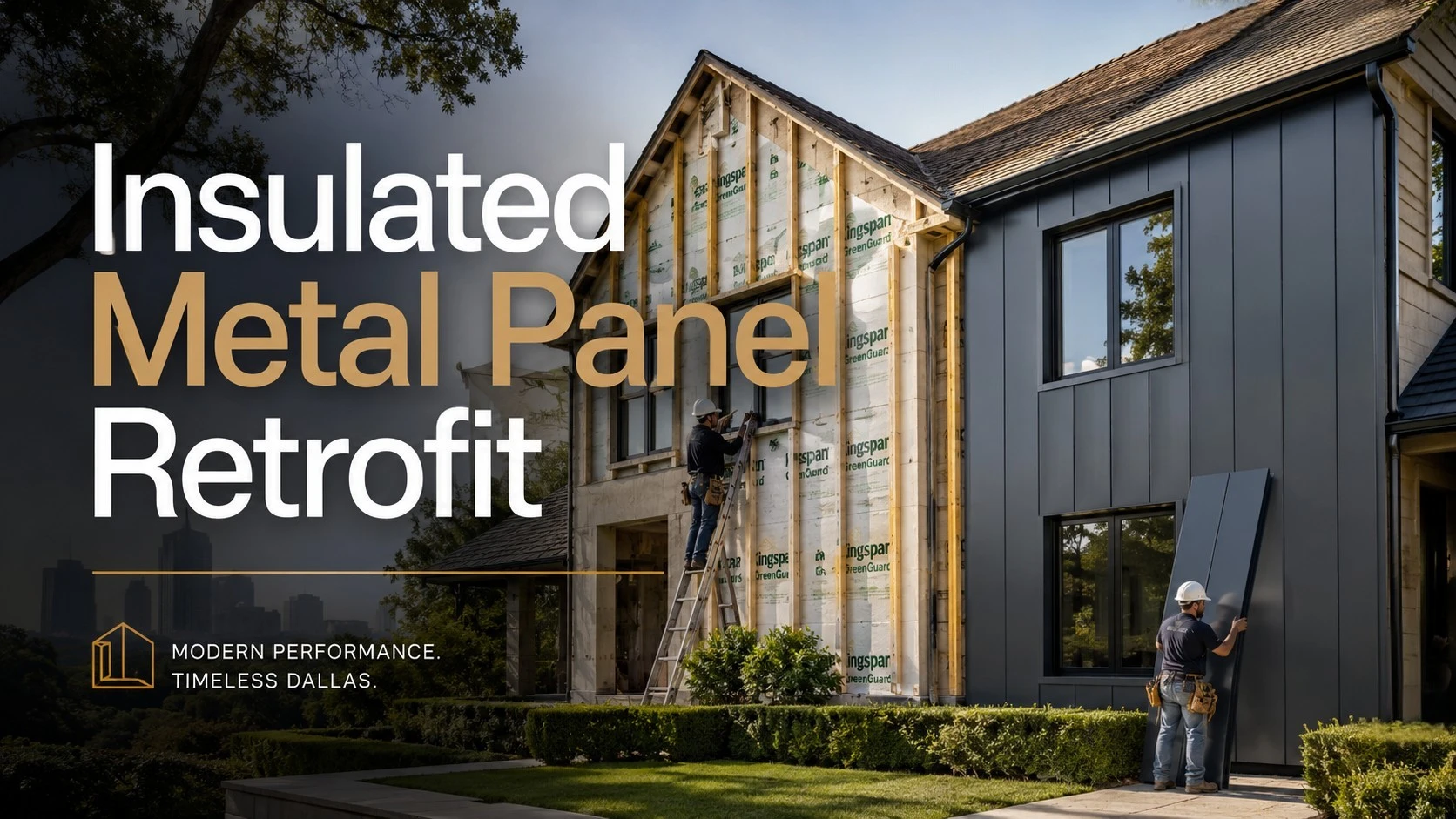 Older Dallas home retrofitted with insulated metal panels