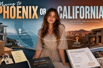 A girl planning a move between Phoenix and California
