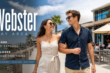 A couple enjoying Webster Texas Bay Area attractions near NASA Parkway